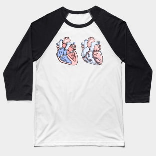 Human Heart Anatomy Illustration Baseball T-Shirt